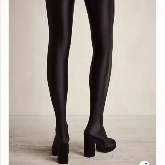 Free People Highest Rise Platform Boot Pants Boots w/ Attached Leggings US 10 - Picture 4 of 14